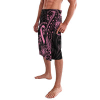 Polynesian Pink Power Lavalava Breast Cancer Ribbon Turtle and Flowers LT7 - Polynesian Pride