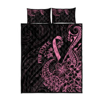 Polynesian Pink Power Quilt Bed Set Breast Cancer Ribbon Turtle and Flowers LT7 - Polynesian Pride