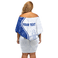 Personalised Queen Victoria School Family Matching Off Shoulder Short Dress and Hawaiian Shirt QVS Old Boys LT7 - Polynesian Pride