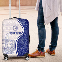 Personalised Queen Victoria School Luggage Cover QVS Old Boys LT7 White - Polynesian Pride