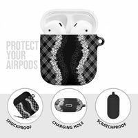 Hawaii Aloha Plumeria Lei Black Palaka AirPods Case LT7 - Polynesian Pride