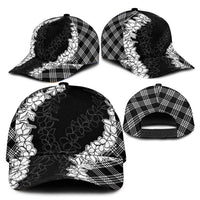 Hawaii Aloha Plumeria Lei Black Palaka Classic Cap LT7 - Polynesian Pride