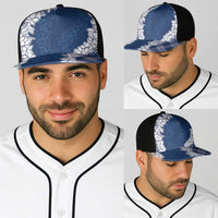 Hawaii Aloha Plumeria Lei Navy Palaka Baseball Net Cap LT7 - Polynesian Pride