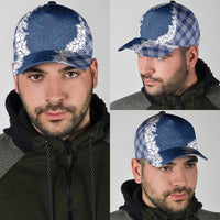 Hawaii Aloha Plumeria Lei Navy Palaka Classic Cap LT7 - Polynesian Pride