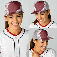 Hawaii Aloha Plumeria Lei Scarlet Palaka Baseball Net Cap LT7 - Polynesian Pride