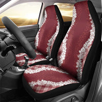 Hawaii Aloha Plumeria Lei Scarlet Palaka Car Seat Cover - Polynesian Pride