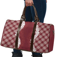 Hawaii Aloha Plumeria Lei Scarlet Palaka Travel Bag - Polynesian Pride