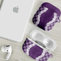 Hawaii Aloha Plumeria Lei Violet Palaka AirPods Case LT7 - Polynesian Pride