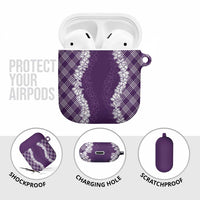Hawaii Aloha Plumeria Lei Violet Palaka AirPods Case LT7 - Polynesian Pride