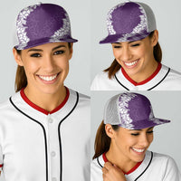 Hawaii Aloha Plumeria Lei Violet Palaka Baseball Net Cap LT7 - Polynesian Pride