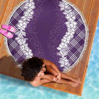Hawaii Aloha Plumeria Lei Violet Palaka Beach Blanket LT7 - Polynesian Pride