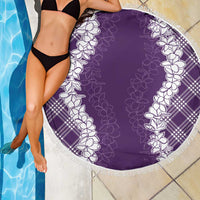Hawaii Aloha Plumeria Lei Violet Palaka Beach Blanket LT7 - Polynesian Pride