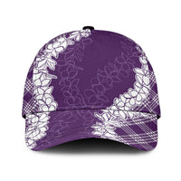 Hawaii Aloha Plumeria Lei Violet Palaka Classic Cap LT7 Universal Fit Violet - Polynesian Pride