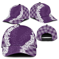 Hawaii Aloha Plumeria Lei Violet Palaka Classic Cap LT7 - Polynesian Pride