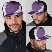 Hawaii Aloha Plumeria Lei Violet Palaka Mesh Trucker Cap LT7 - Polynesian Pride