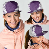 Hawaii Aloha Plumeria Lei Violet Palaka Mesh Trucker Cap LT7 - Polynesian Pride