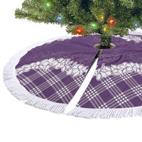 Hawaii Aloha Plumeria Lei Violet Palaka Tree Skirt LT7 - Polynesian Pride