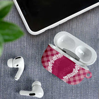 Hawaii Aloha Plumeria Lei Fuschia Palaka AirPods Case LT7 - Polynesian Pride