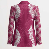 Hawaii Aloha Plumeria Lei Fuschia Palaka Blazer LT7 - Polynesian Pride