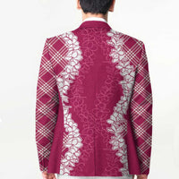 Hawaii Aloha Plumeria Lei Fuschia Palaka Blazer LT7 - Polynesian Pride