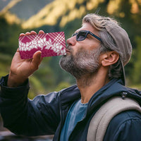 Hawaii Aloha Plumeria Lei Fuschia Palaka 4 in 1 Can Cooler Tumbler - Polynesian Pride