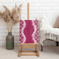 Hawaii Aloha Plumeria Lei Fuschia Palaka Canvas Wall Art LT7 - Polynesian Pride