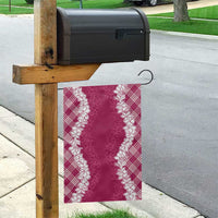 Hawaii Aloha Plumeria Lei Fuschia Palaka Garden Flag - Polynesian Pride