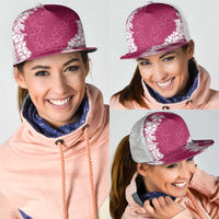 Hawaii Aloha Plumeria Lei Fuschia Palaka Mesh Trucker Cap - Polynesian Pride