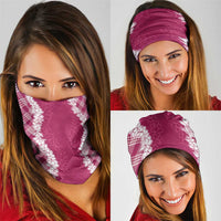 Hawaii Aloha Plumeria Lei Fuschia Palaka Neck Gaiter - Polynesian Pride