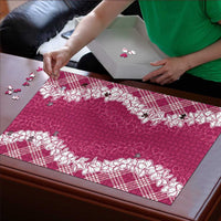 Hawaii Aloha Plumeria Lei Fuschia Palaka Puzzle LT7 - Polynesian Pride