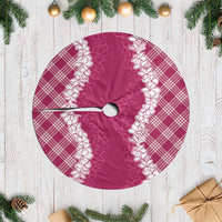 Hawaii Aloha Plumeria Lei Fuschia Palaka Tree Skirt LT7 Casual Fuschia - Polynesian Pride