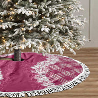 Hawaii Aloha Plumeria Lei Fuschia Palaka Tree Skirt LT7 - Polynesian Pride