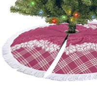 Hawaii Aloha Plumeria Lei Fuschia Palaka Tree Skirt LT7 - Polynesian Pride