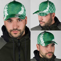 Hawaii Aloha Plumeria Lei Green Palaka Classic Cap LT7 - Polynesian Pride
