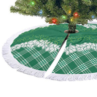 Hawaii Aloha Plumeria Lei Green Palaka Tree Skirt LT7 - Polynesian Pride