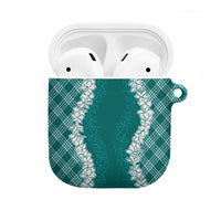Hawaii Aloha Plumeria Lei Teal Palaka AirPods Case LT7 Teal - Polynesian Pride