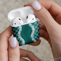 Hawaii Aloha Plumeria Lei Teal Palaka AirPods Case LT7 - Polynesian Pride