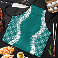 Hawaii Aloha Plumeria Lei Teal Palaka Apron LT7 Teal - Polynesian Pride