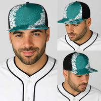 Hawaii Aloha Plumeria Lei Teal Palaka Baseball Net Cap LT7 - Polynesian Pride