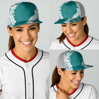 Hawaii Aloha Plumeria Lei Teal Palaka Baseball Net Cap LT7 - Polynesian Pride