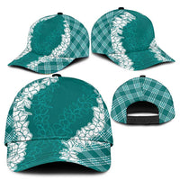 Hawaii Aloha Plumeria Lei Teal Palaka Classic Cap LT7 - Polynesian Pride
