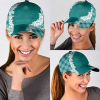 Hawaii Aloha Plumeria Lei Teal Palaka Classic Cap LT7 - Polynesian Pride