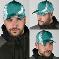 Hawaii Aloha Plumeria Lei Teal Palaka Classic Cap LT7 - Polynesian Pride