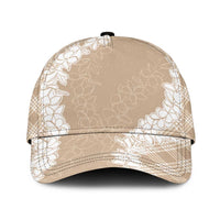 Hawaii Aloha Plumeria Lei Beige Palaka Classic Cap LT7 Universal Fit Beige - Polynesian Pride