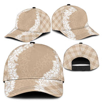 Hawaii Aloha Plumeria Lei Beige Palaka Classic Cap LT7 - Polynesian Pride