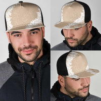 Hawaii Aloha Plumeria Lei Beige Palaka Mesh Trucker Cap LT7 - Polynesian Pride