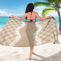 Hawaii Aloha Plumeria Lei Beige Palaka Sarong - Polynesian Pride