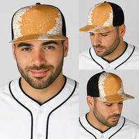 Hawaii Aloha Plumeria Lei Orange Palaka Baseball Net Cap LT7 - Polynesian Pride