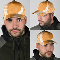 Hawaii Aloha Plumeria Lei Orange Palaka Classic Cap LT7 - Polynesian Pride