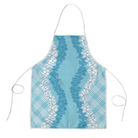Hawaii Aloha Plumeria Lei Turquoise Palaka Apron - Polynesian Pride